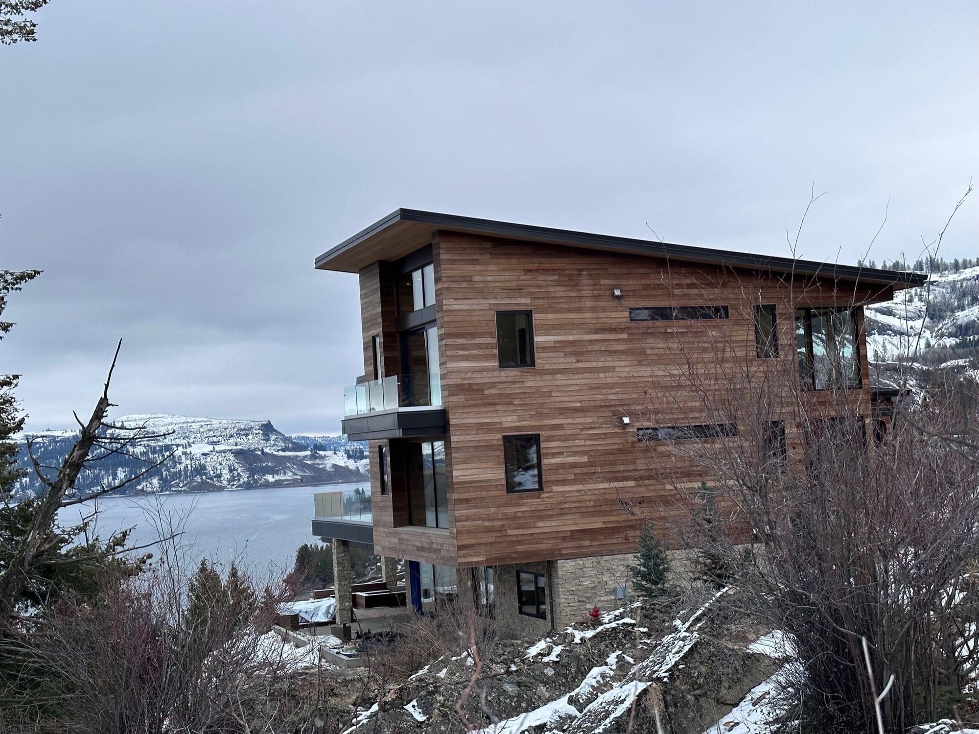 Wood and stone exterior on the hillside, Roosevelt